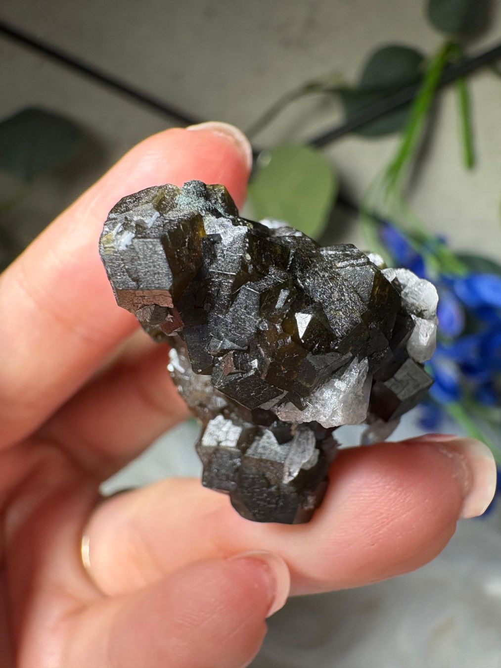 Minerali & Pietre curative: Grüner Granat mit Quarz – Nuovo (secondo la descrizione) da Neuheim venduto da m.hald 6