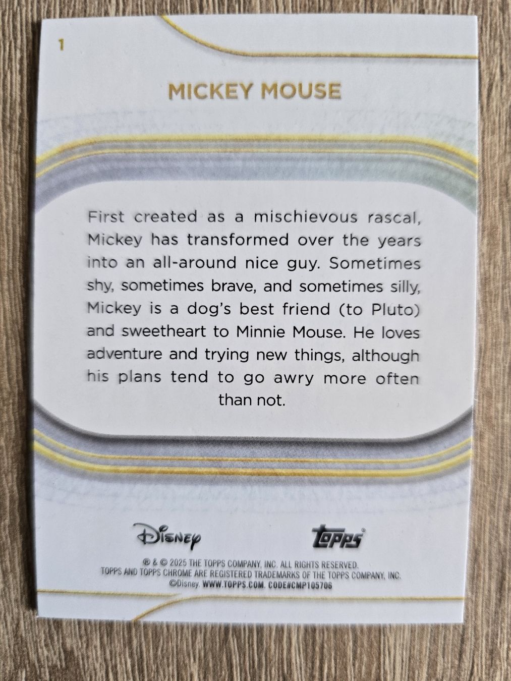 Topps Carte collezionabili: Topps chrome Disney Mickey Mouse – Nuovo (secondo la descrizione) da St. Gallen venduto da SaintCity 1