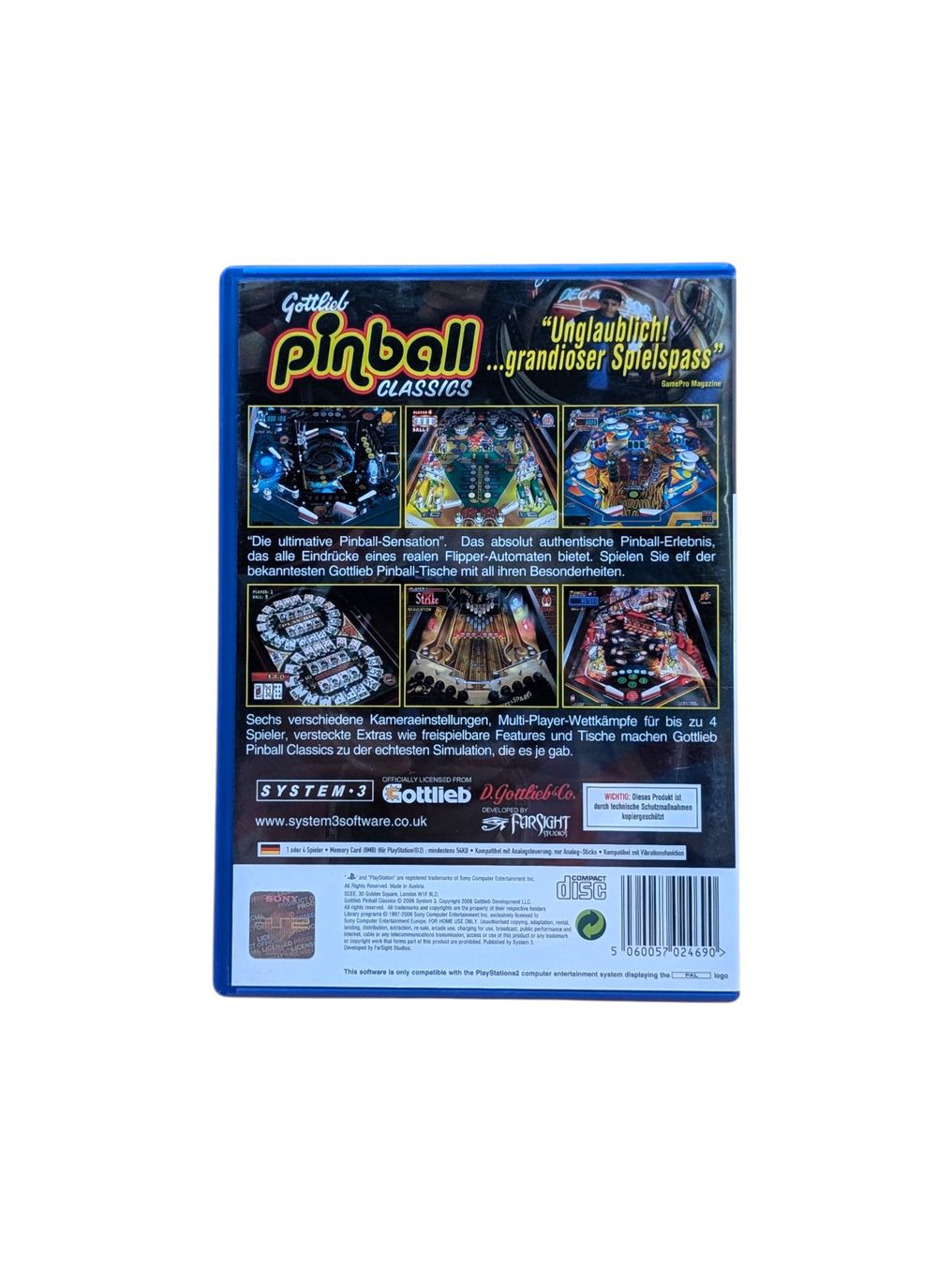 Sony Giochi: Gottlieb Pinball Classics PlayStation 2 (PS2) – Usato da Domat/Ems venduto da IsseldorsShop 1