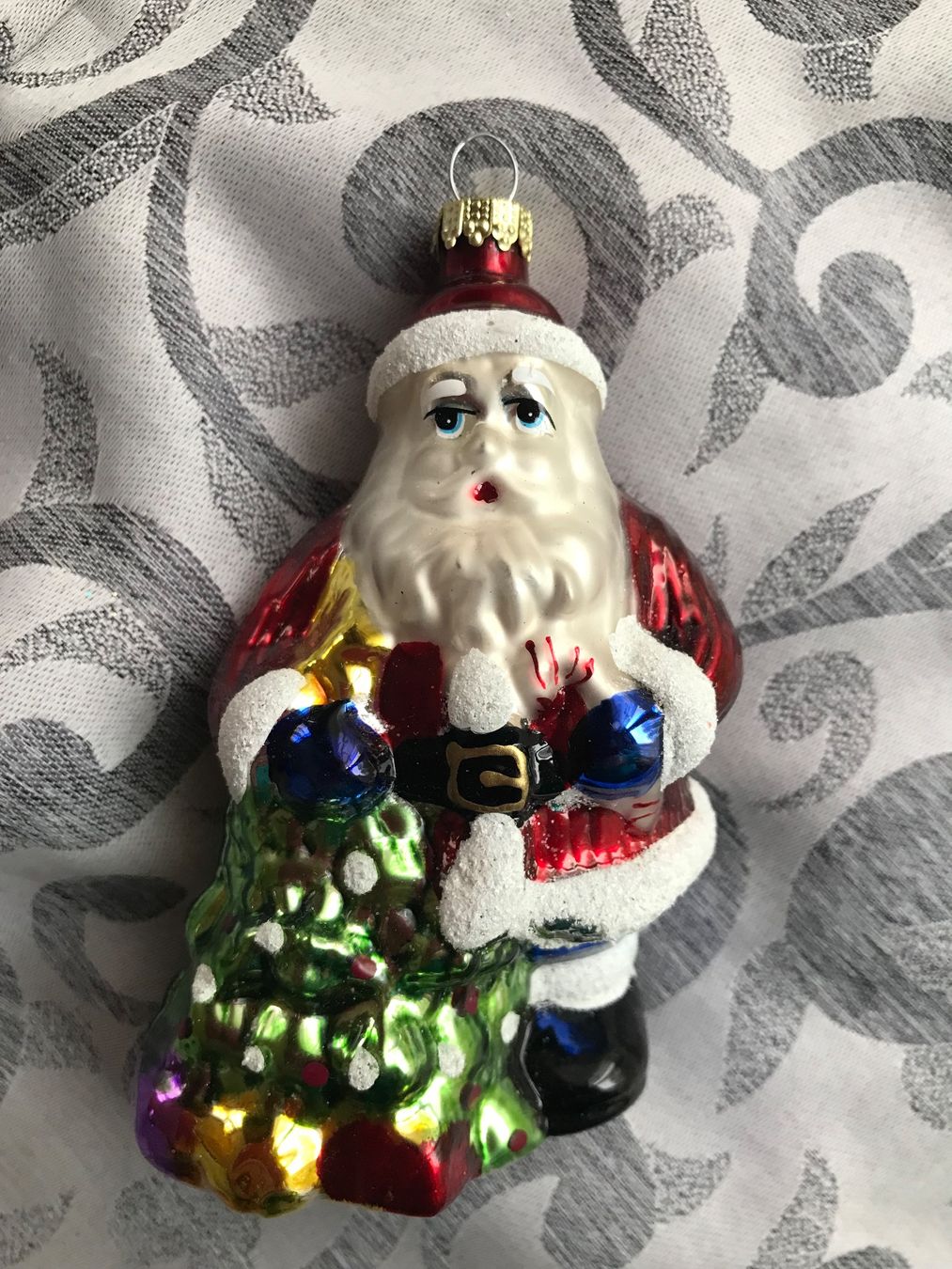 Tutte le decorazioni: Weihnachtsmann mit Tanne Christbaumschmuck – Nuovo e nell'imballaggio originale da Alpnach Dorf venduto da marvo