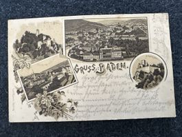 Gruß aus Baden Künzli-Litho 1899