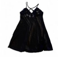 Schwarzes Babydoll Nachthemd mit Spitze Gr. S/M, neuwertig