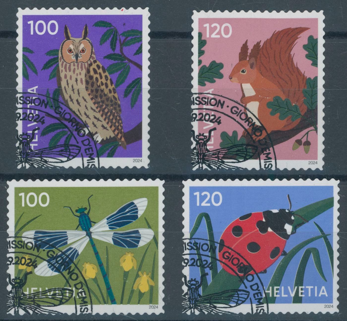 Tutti i francobolli: 2024 - Tiere - Ersttag Stempel ET – Usato da Schindellegi venduto da leecollect