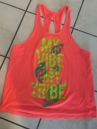 Neon ZumbaTanktop mit Print, Gr. LIdeal für den Sommer!