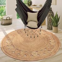 Nachhaltig & umweltfreundlich! Runder Teppich aus Jute