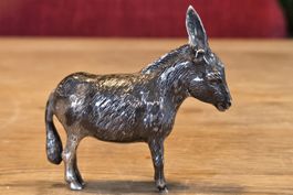 Antike Esel Miniatur aus Hanauer Silber um 1900 