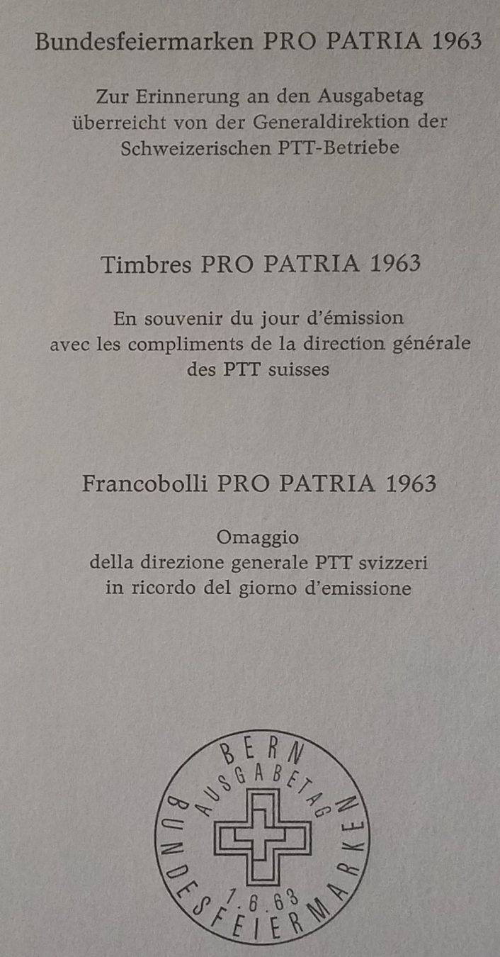 Tutti i francobolli: 1963, Geschenkheft Pro Patria ET, im 4-Block 45.-++ – Nuovo (secondo la descrizione) da Baden venduto da Eggi 2