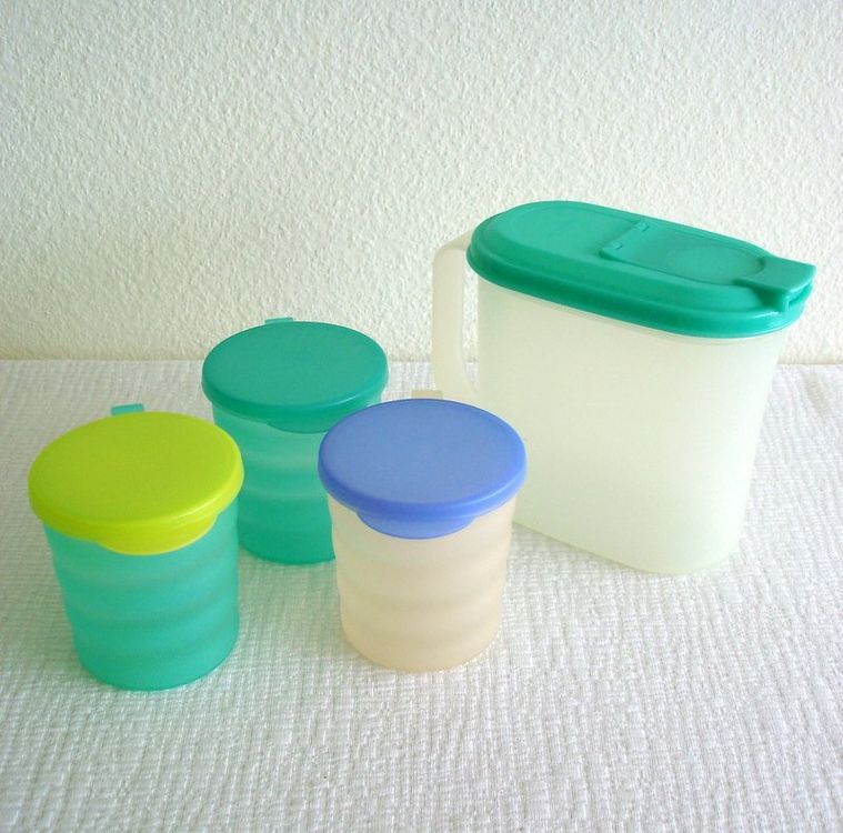 Tupperware Kanne, Krug mit Griff & 3 Trinkbecher mit Deckel Kaufen
