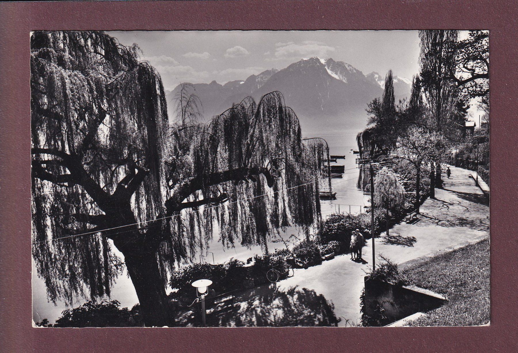 Cartoline postali: MONTREUX - Promenade - 1961 – Usato da Pully venduto da nicecards