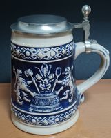 Bierkrug mit Zinndeckel, Gerz, Oktoberfest Krug 🍻🇩🇪🇨🇭