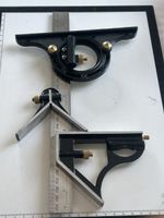 Kombinationswinkel Messwerkzeug Set Metall guter Zustand(I7)