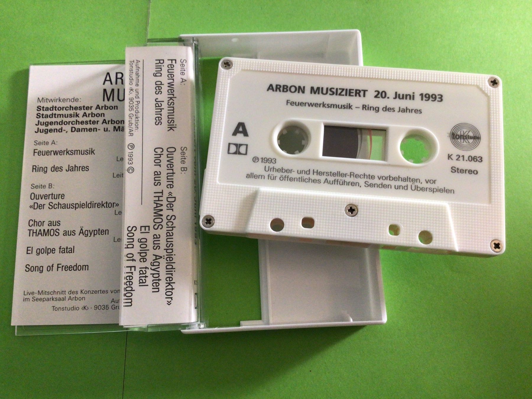 Musicassette: Arbon musiziert, MC Kassette, 20. Juni 1993 – Usato da Steinach venduto da Quarkie 1