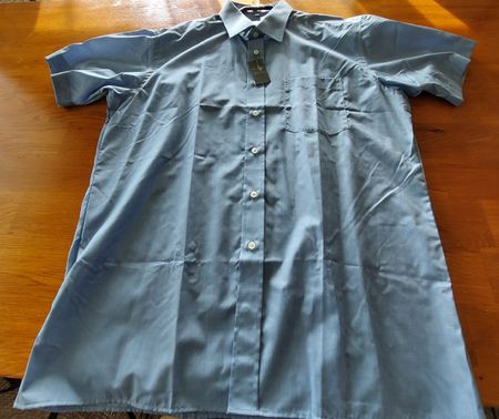 Luca Maldini Hemd, Gr. 44, hellblau, neu, Sommer