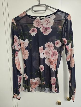 Transparentes Langarm Shirt Gr. XS