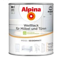 2x 2 Liter Alpina Weisslack Seidenmatt