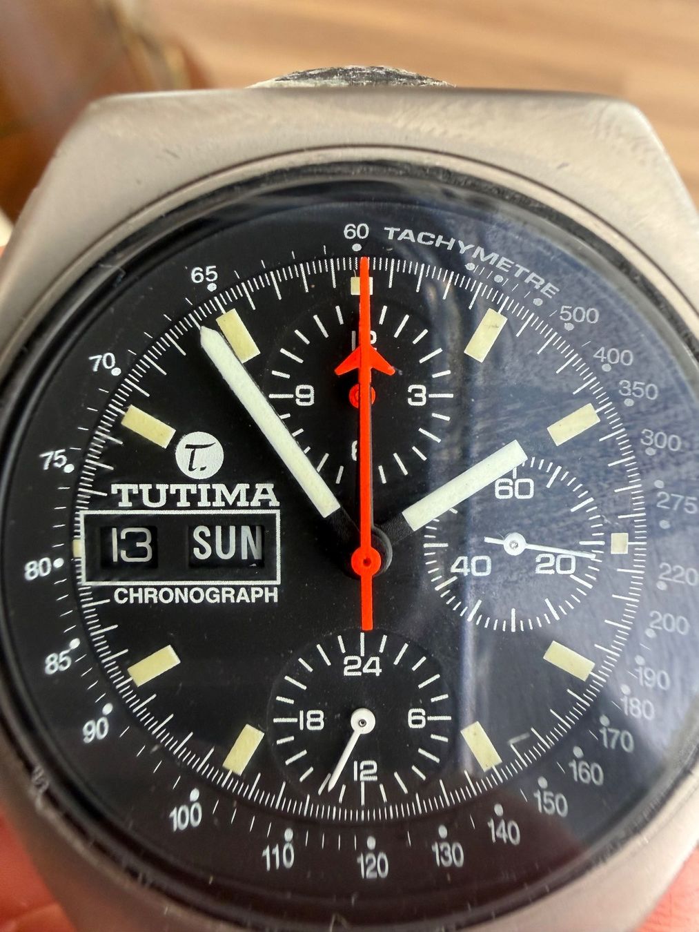 Orologi: Tutima Military Chronographe Titanium – Usato da La Chaux-de-Fonds venduto da JUVAL_Horlogerie
