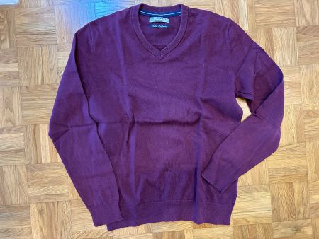 Esprit Pullover V-Ausschnitt weinrot Cotton Cashmere Gr. S