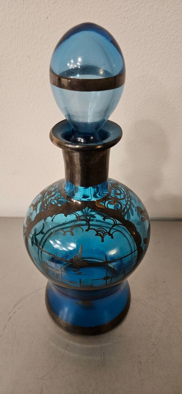 Murano Caraffe: Murano Karaffe Kobaltglas ORIGINAL um 1950 Hand Made TOP – Usato da Uttwil venduto da TG-Lupa 1