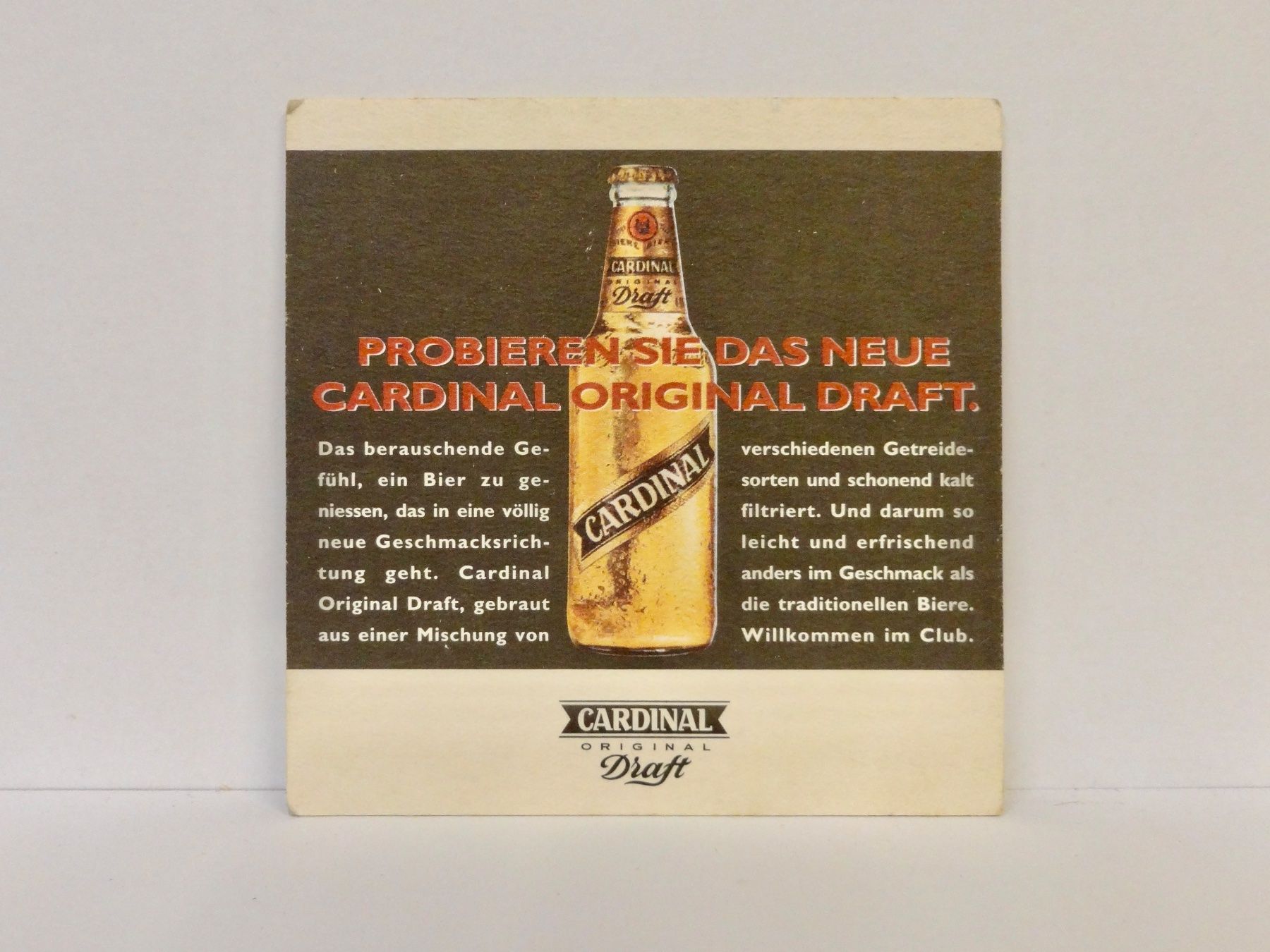 Sottobicchieri: Bierdeckel CARDINAL DRAFT Bier  Untersetzer Vintage – Usato da Kerzers venduto da bottlesandboxes 1