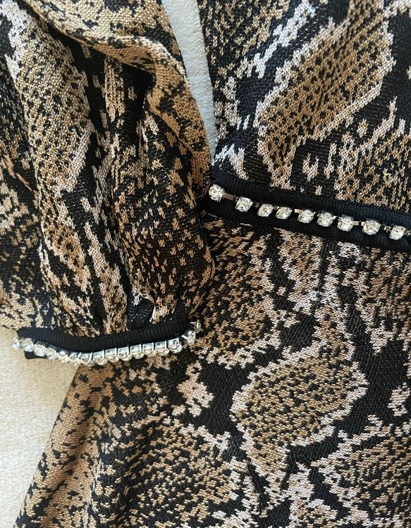 Snake knitted skater dress, new 4