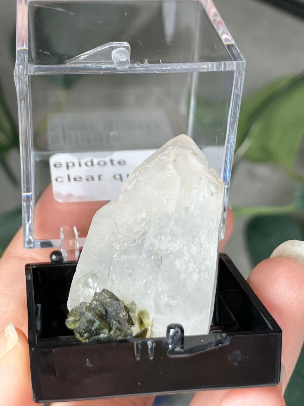 Edelsteine: Epidot auf klarem Quarz – Neu (gemäss Beschreibung) aus Neuheim von m.hald 1