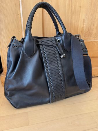 Navyboot Tasche aus Leder schwarz