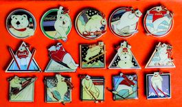 Coca-Cola Pins Eisbären sehr schöne Serie 15 Pins