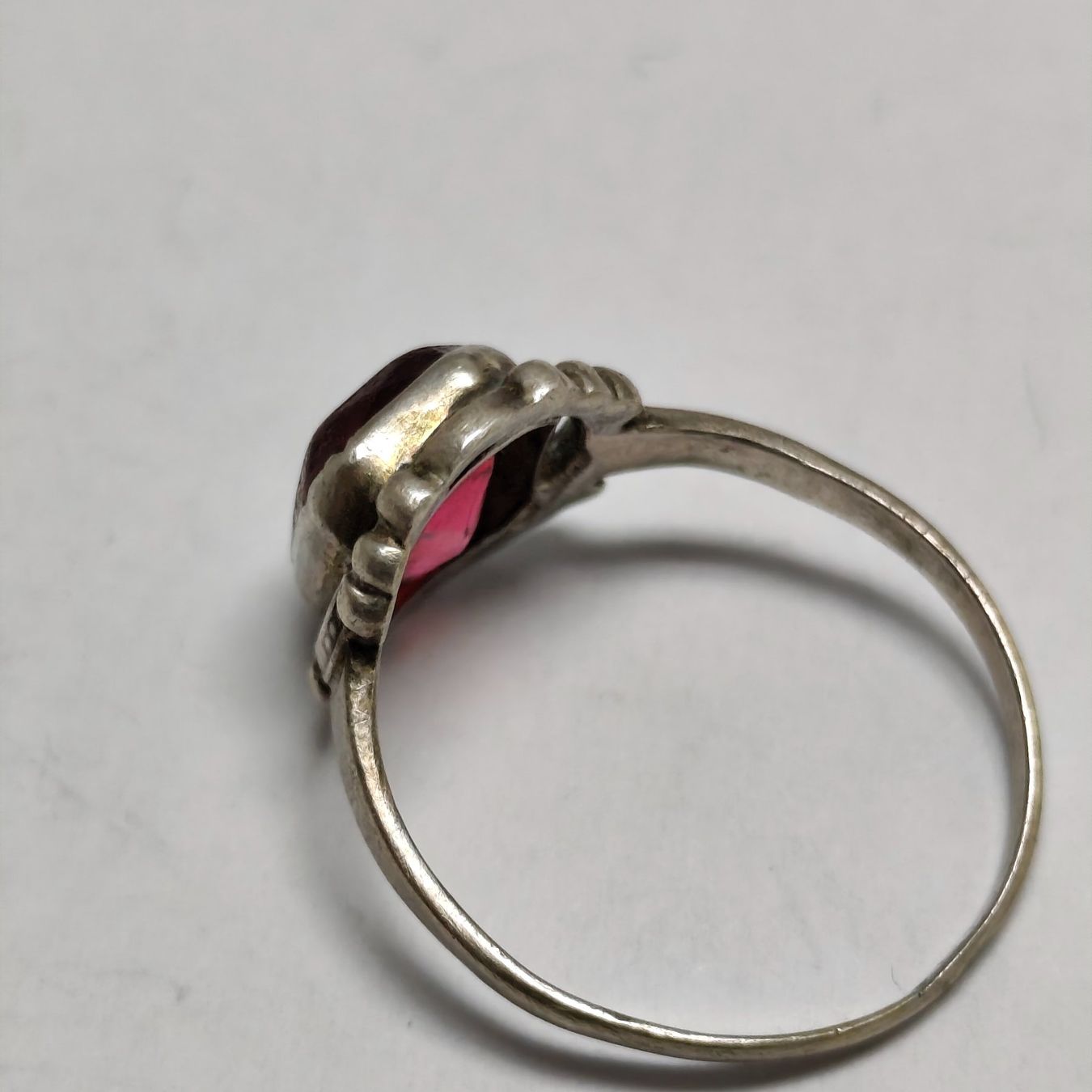 Bagues: Vintage Silberring 800 mit rotem glass #B2 – D'occasion à Châtelaine par Tropic.Watch2 1