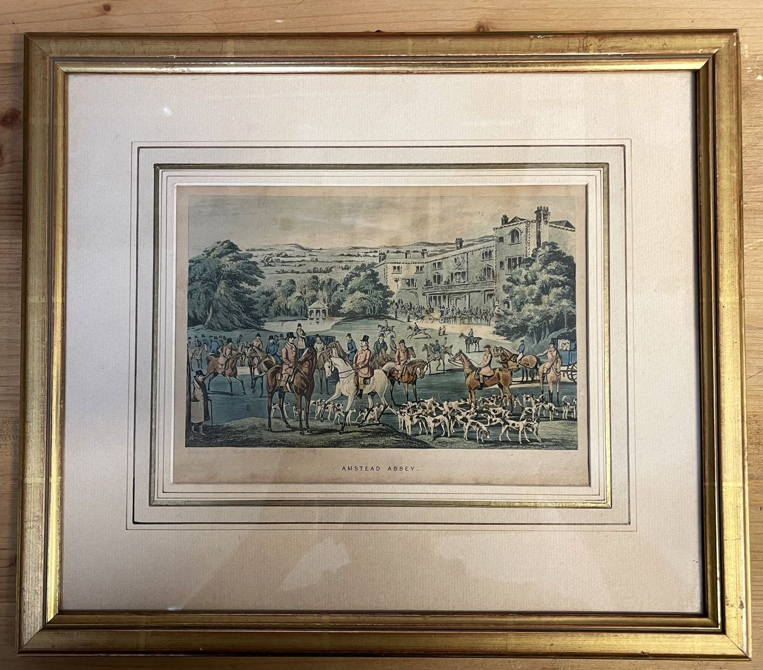 Incisioni: AMSTEAD ABBEY - London 1842 - 34.5 x 30cm – Usato da Oftringen venduto da Vucki