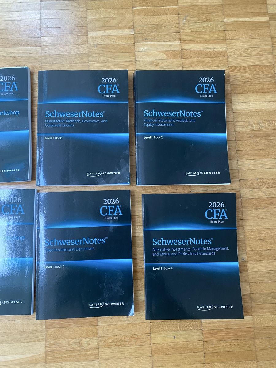 Libri: CFA 2026 Schweser Kaplan Lernmaterialien Komplettset – Usato da St. Gallen venduto da ka_mo 1