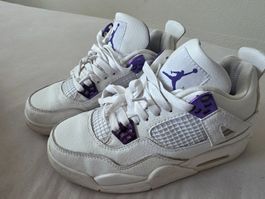 Air Jordan 4 Retro, Weiss/Lila, Gr. 25, Top Zustand!