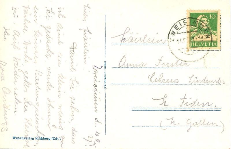 Cartoline postali: Zweisimmen - Dorf + 1927 TOP – Usato da Emmenbrücke venduto da teestube 1