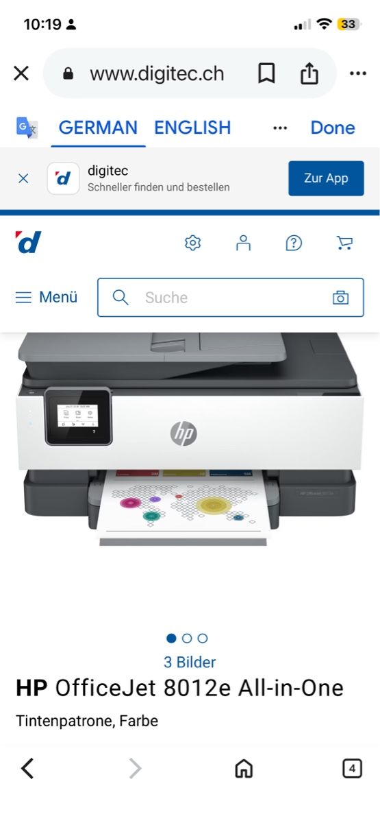 Drucker: HP OfficeJet 8012e All-in-One Printer – Gebraucht aus Kilchberg ZH von Findyourself 1