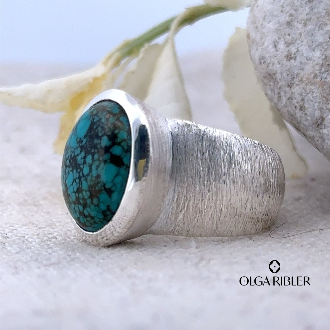 Olga Ribler Anelli: Statement Silber Ring 925 mit Türkise Grösse 52 – Nuovo (secondo la descrizione) da Luzern venduto da Schmuckoutlet 2
