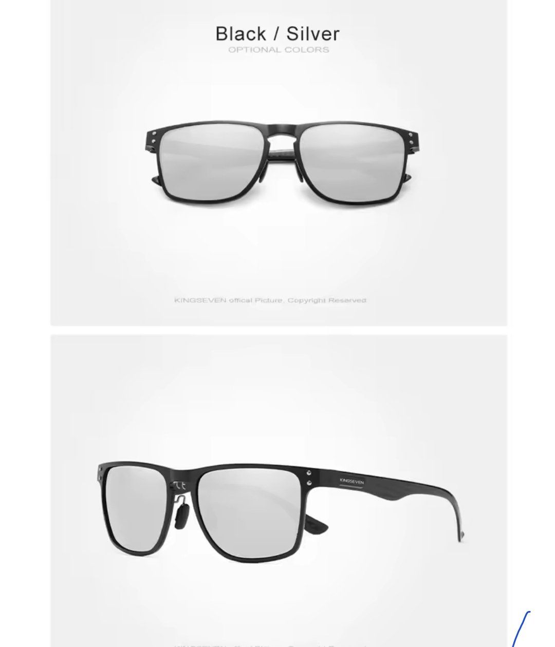 Occhiali & Lenti: Kingseven  Sonnenbrille schwarz/silber – Nuovo e nell'imballaggio originale da Suhr venduto da sjay.Cv 1