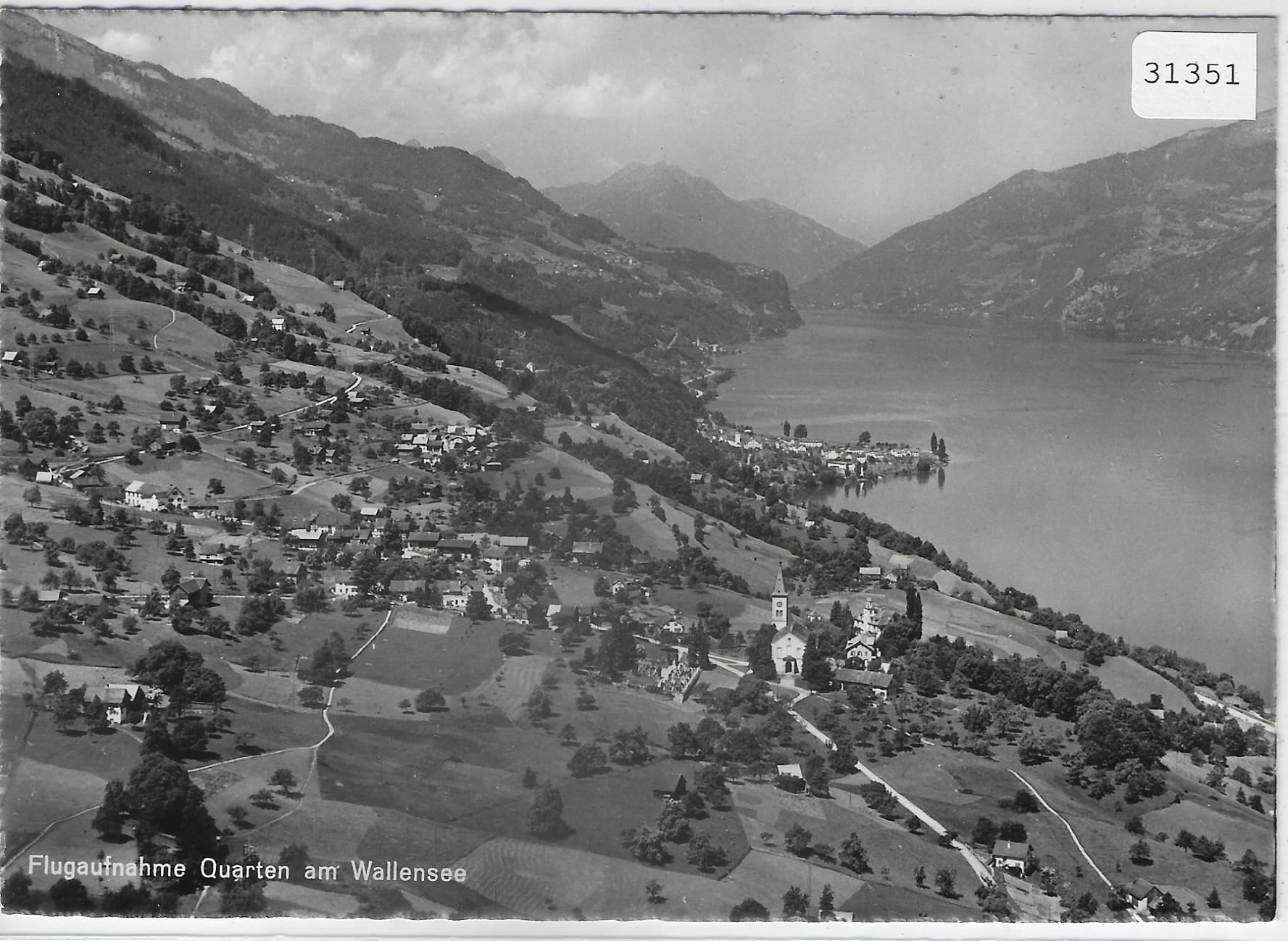 Cartoline postali: Flugaufnahme Quarten am Wallensee – Usato da Ettingen venduto da Kartenplanet