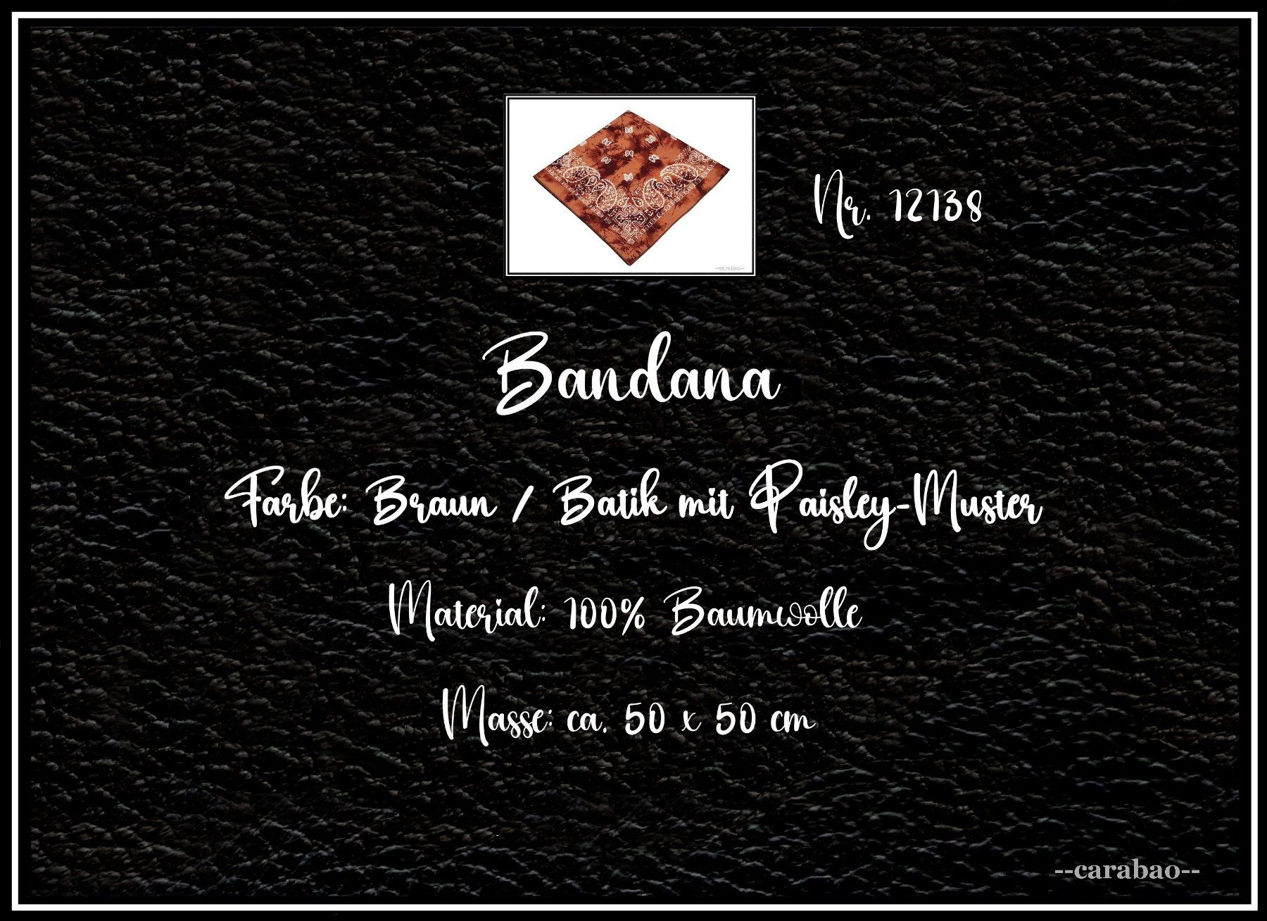 Foulard & Sciarpe: Bandana / Braun - Batik mit Paisley-Muster – Nuovo (secondo la descrizione) da Winterthur venduto da -carabao- 5