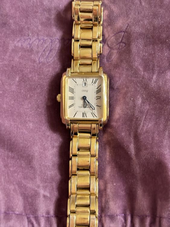 Elegante Damenuhr RW Swiss Made Gold Edelstahl (Gebraucht) in