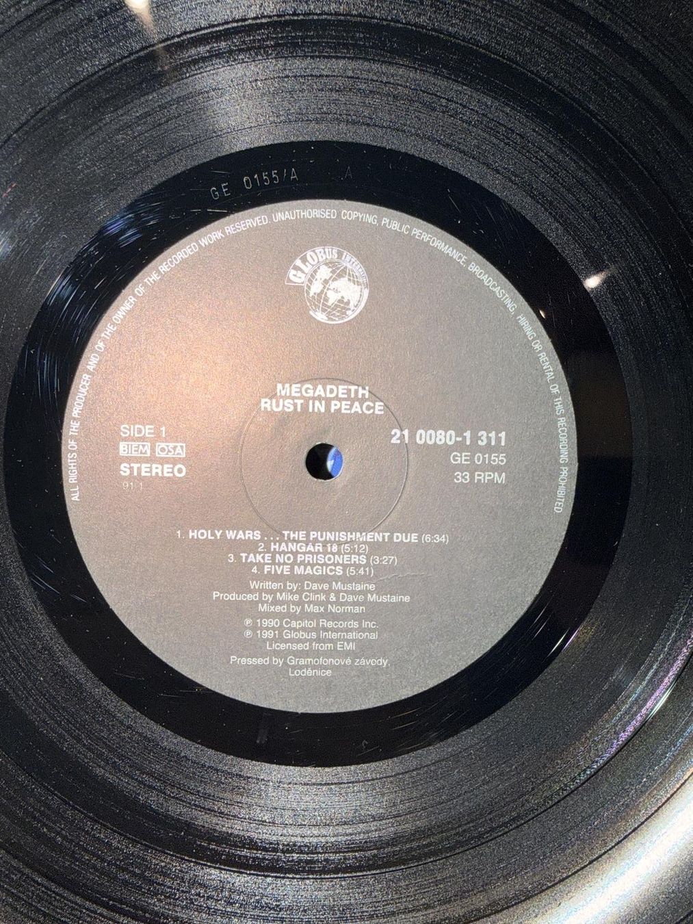 Dischi in vinile: MEGADETH - Rust in Peace - 1991 - Czechoslovakia – Usato da luterbach venduto da boxster4 3