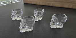 4er Set Totenkopf Schnapsgläser - Shots