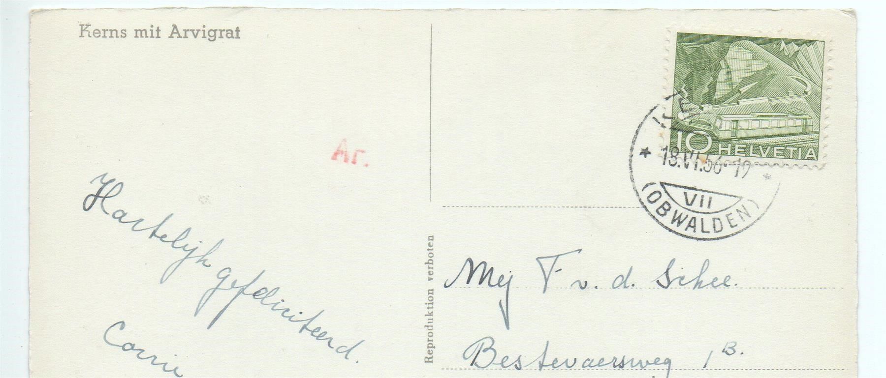 Cartes postales: KERNS mit Arvigrat – D'occasion à Jona par philajona 1