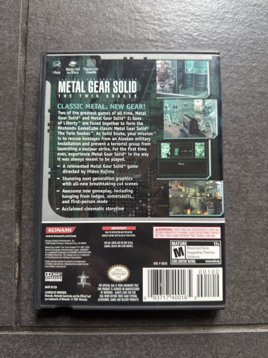 Nintendo Giochi: Metal Gear Solid: The Twin Snakes Gamecube NTSC – Usato da Zürich venduto da cENS0R 1