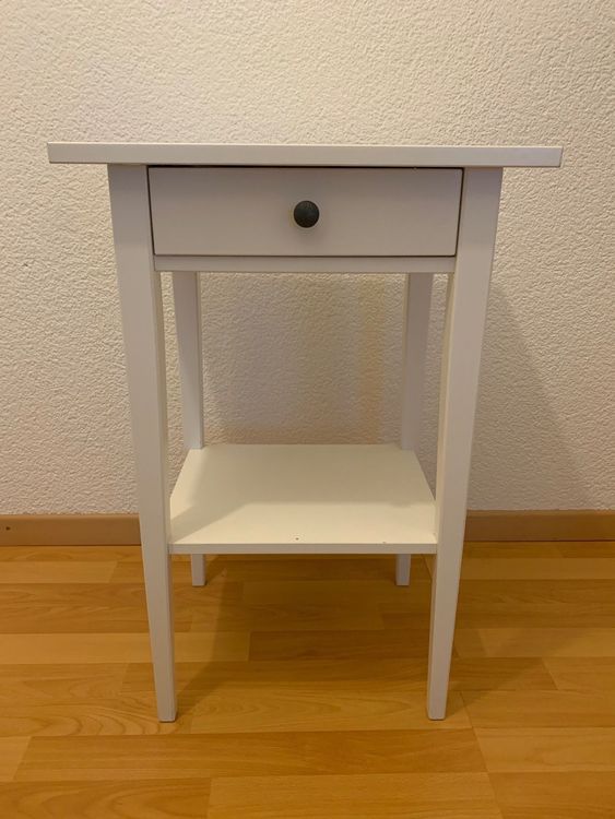 IKEA HEMNES Ablagetisch Mit Schublade – Weiß, 46 X 35 Cm, Aus Massivholz