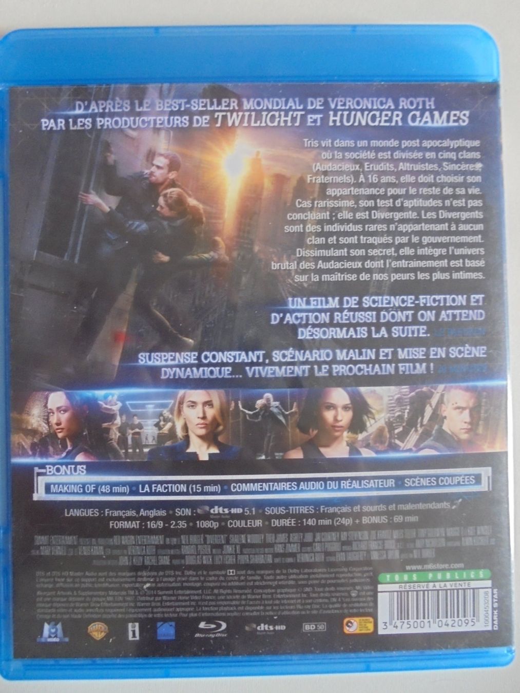 Alle DVDs: " Divergente " DVD Blu-ray. français / english – Gebraucht aus Crissier von Promopost 1