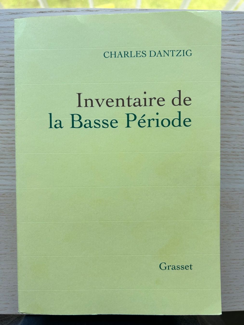 Libri: Charles Dantzig: Inventaire de la Basse Période  (2026) – Usato da Steckborn venduto da DavidLM