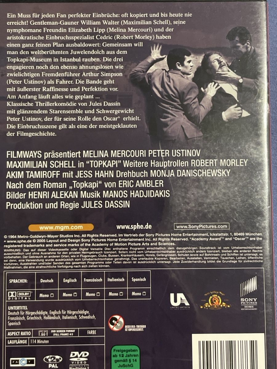 Tous les DVDs: Topkapi  (1964) – D'occasion à Waldenburg par Mimily33 1