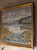 Antikes Gemälde von Theo Glinz 1918 Öl auf Leinwand