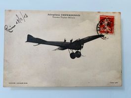 Postkarte gelaufen 1913 Aeroplane Deperdussin