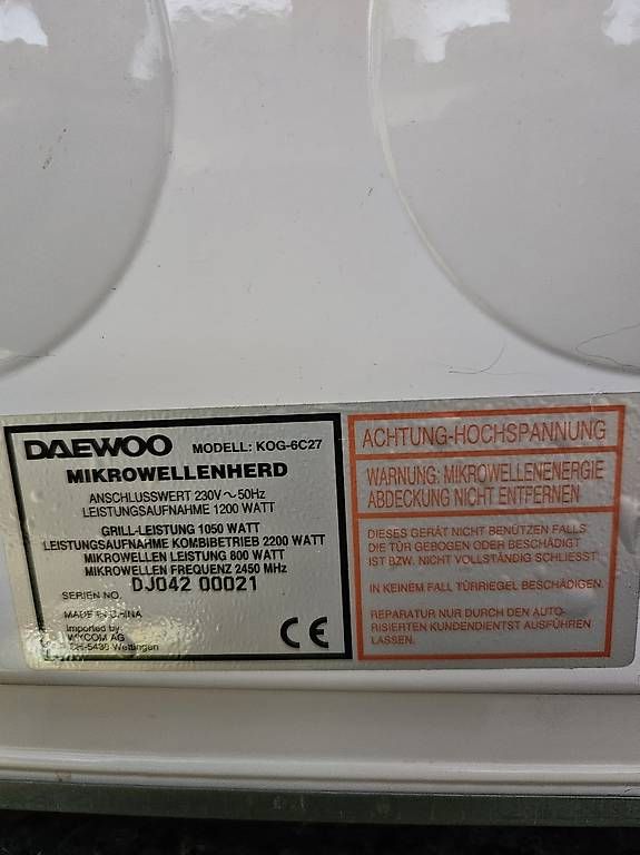 Küchengeräte: Mikrowelle Daewoo – Gebraucht aus Aegerten von JacquelineV 1