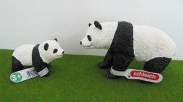Schleich Panda mit Jungtier, guter Zustand!